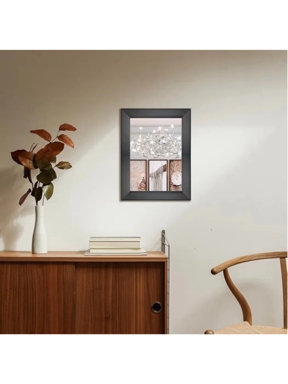 NEW Black Rectangular Wall Mirror 12